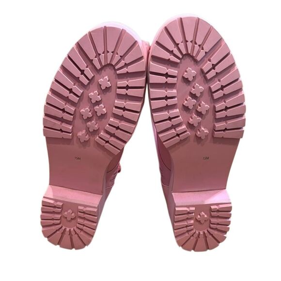 Current Mood Pink Knee High Obsidian Combat Boots - Picture 7 of 7